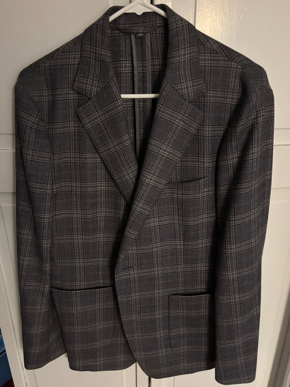Bonobos Slim Fit 40S 100% Wool Italian Gray Glen Plaid Sport Coat Blazer